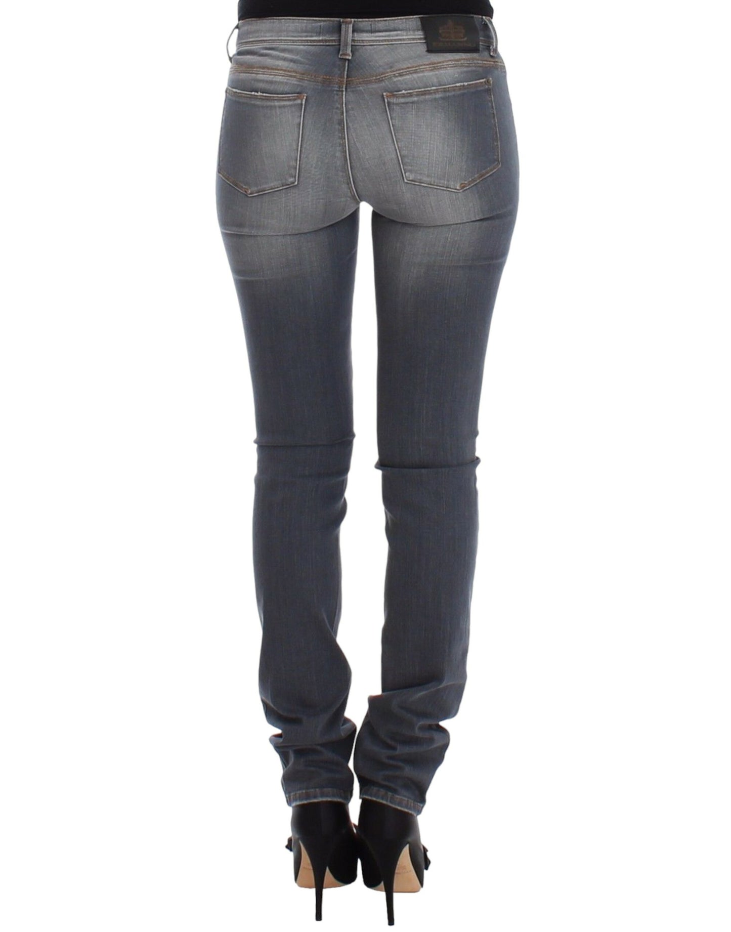 Ermanno Scervino Gray Slim Jeans Denim Pants Skinny Leg Stretch