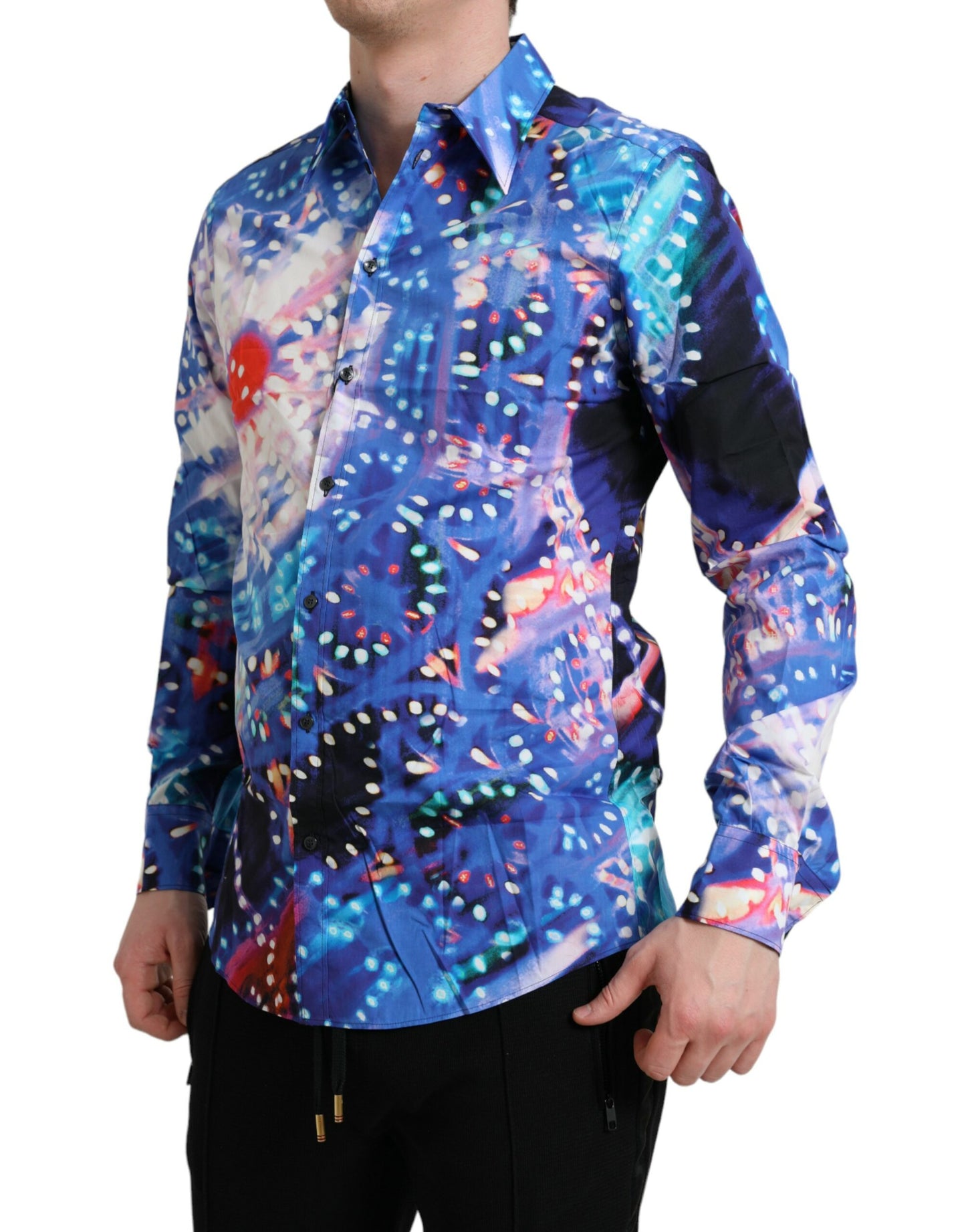 Dolce & Gabbana Multicolor Luminarie Slim MARTINI Shirt