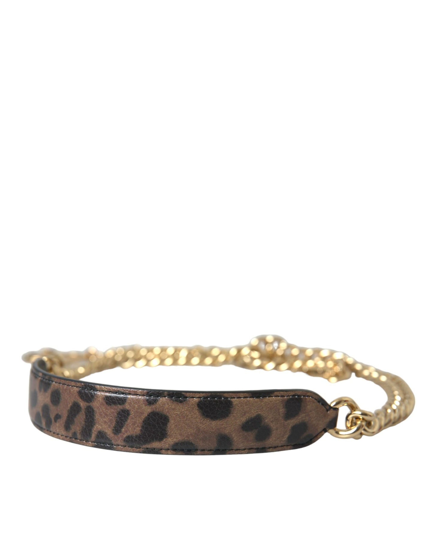 Dolce & Gabbana Brown Leopard Handbag Accessory Shoulder Strap