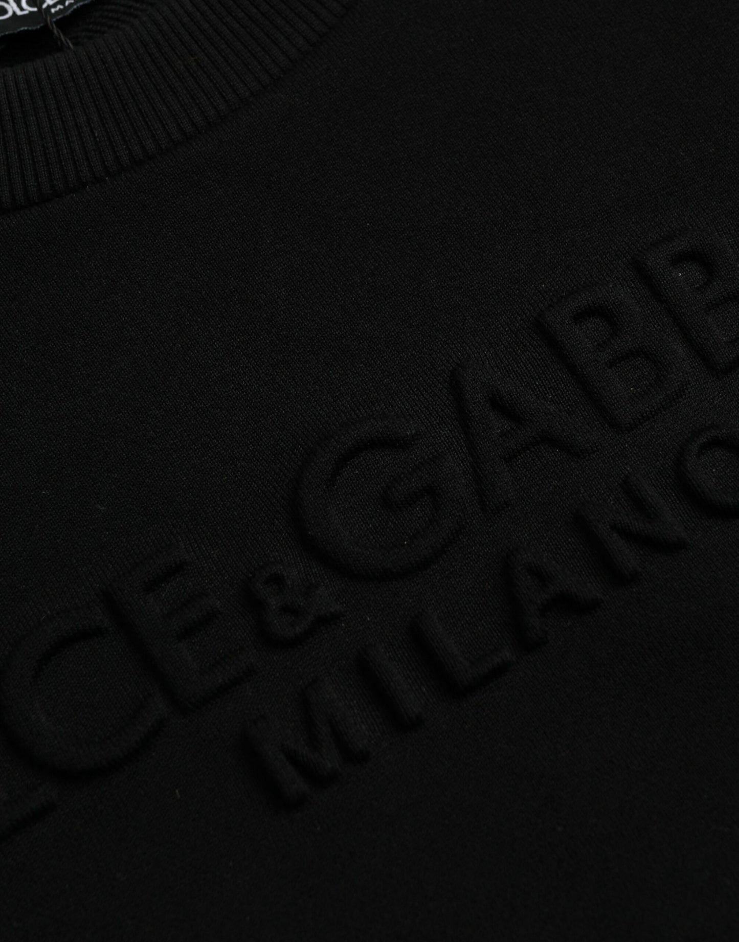 Dolce & Gabbana Black Cotton Long Sleeves Sweatshirt Sweater