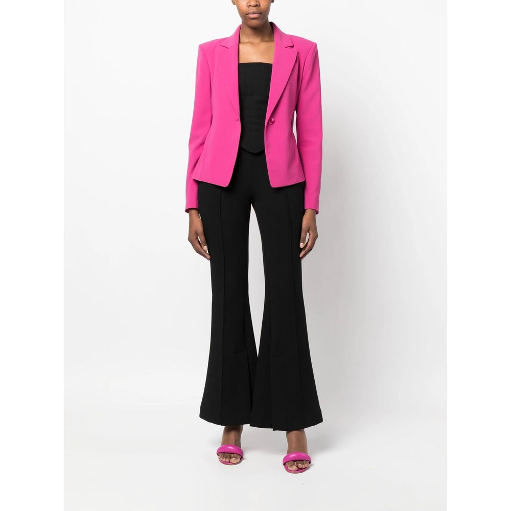 Patrizia Pepe Fuchsia One-Button Stretchy Chic Blazer