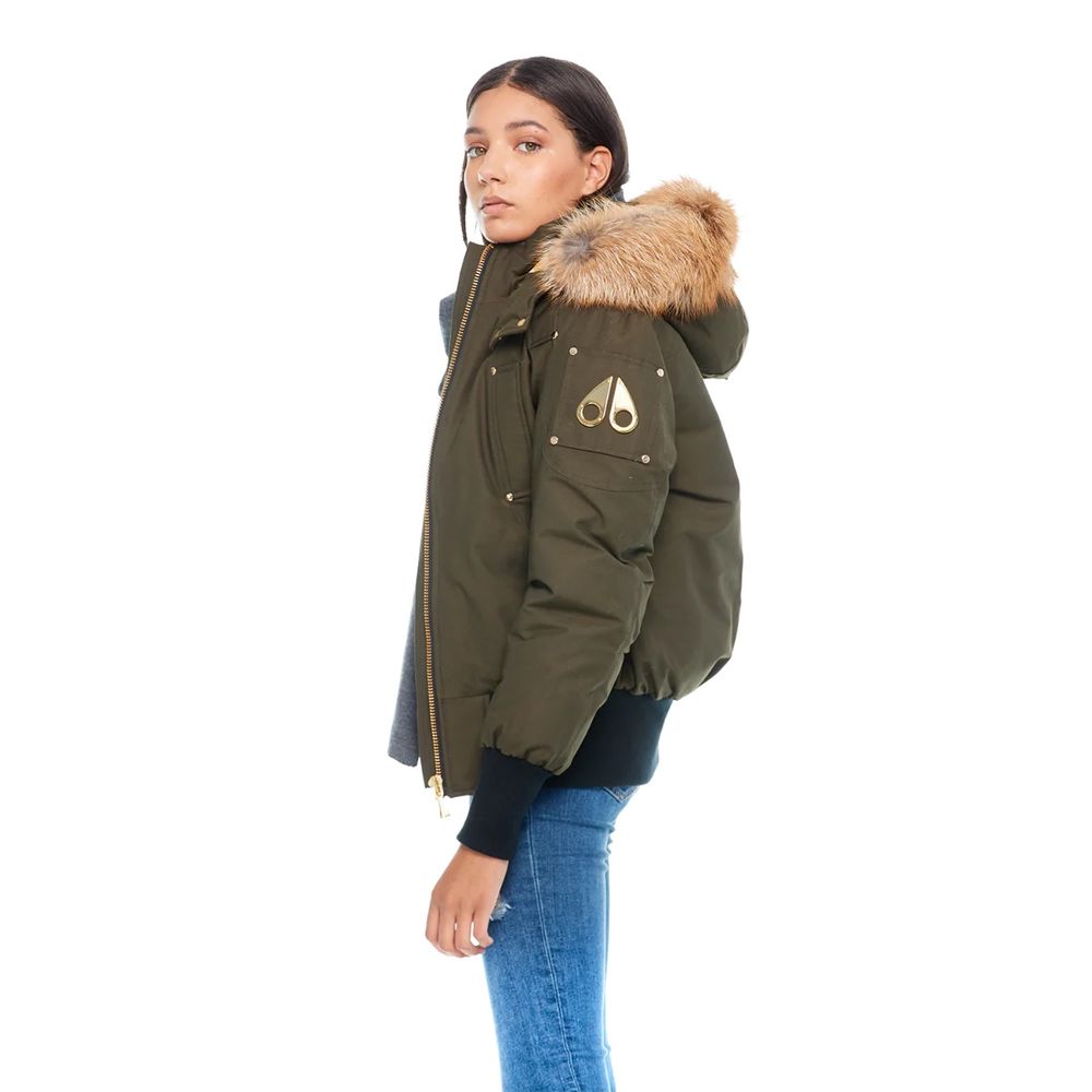 Moose Knuckles Army Nylon Women Bomber Jacket