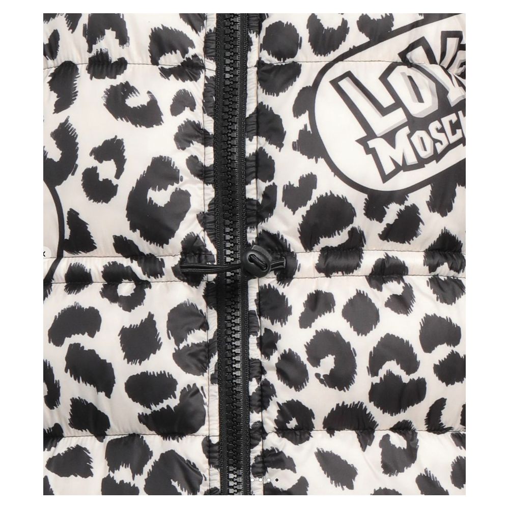 Love Moschino Chic Leopard Print Down Jacket