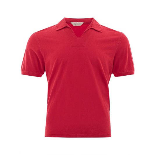 Gran Sasso Fuchsia Cotton Polo Elegance