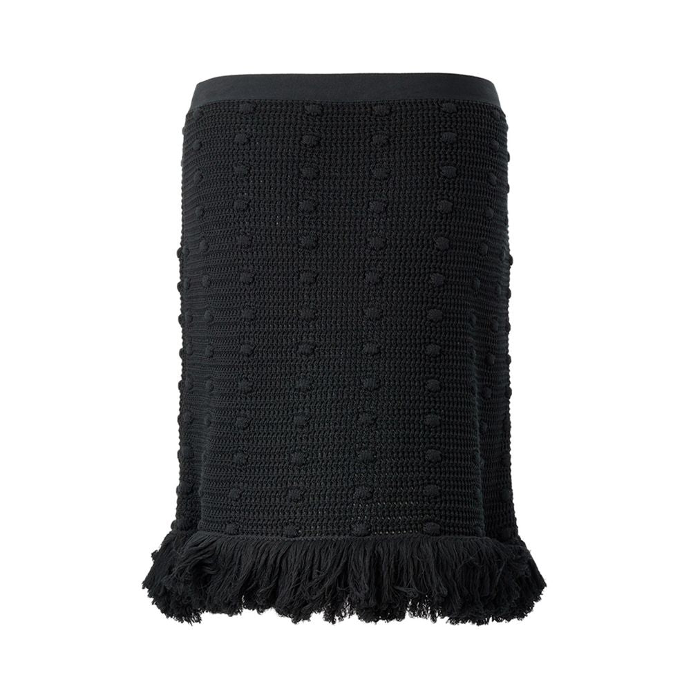 Bottega Veneta Elegant Black Cotton Skirt