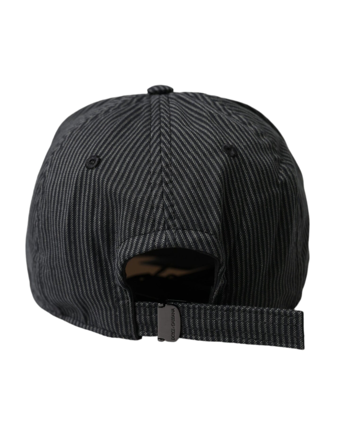 Dolce & Gabbana Black Cotton Embellished Baseball Hat Men