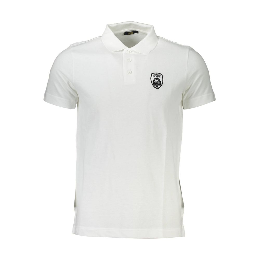 Cavalli Class White Cotton Men Polo