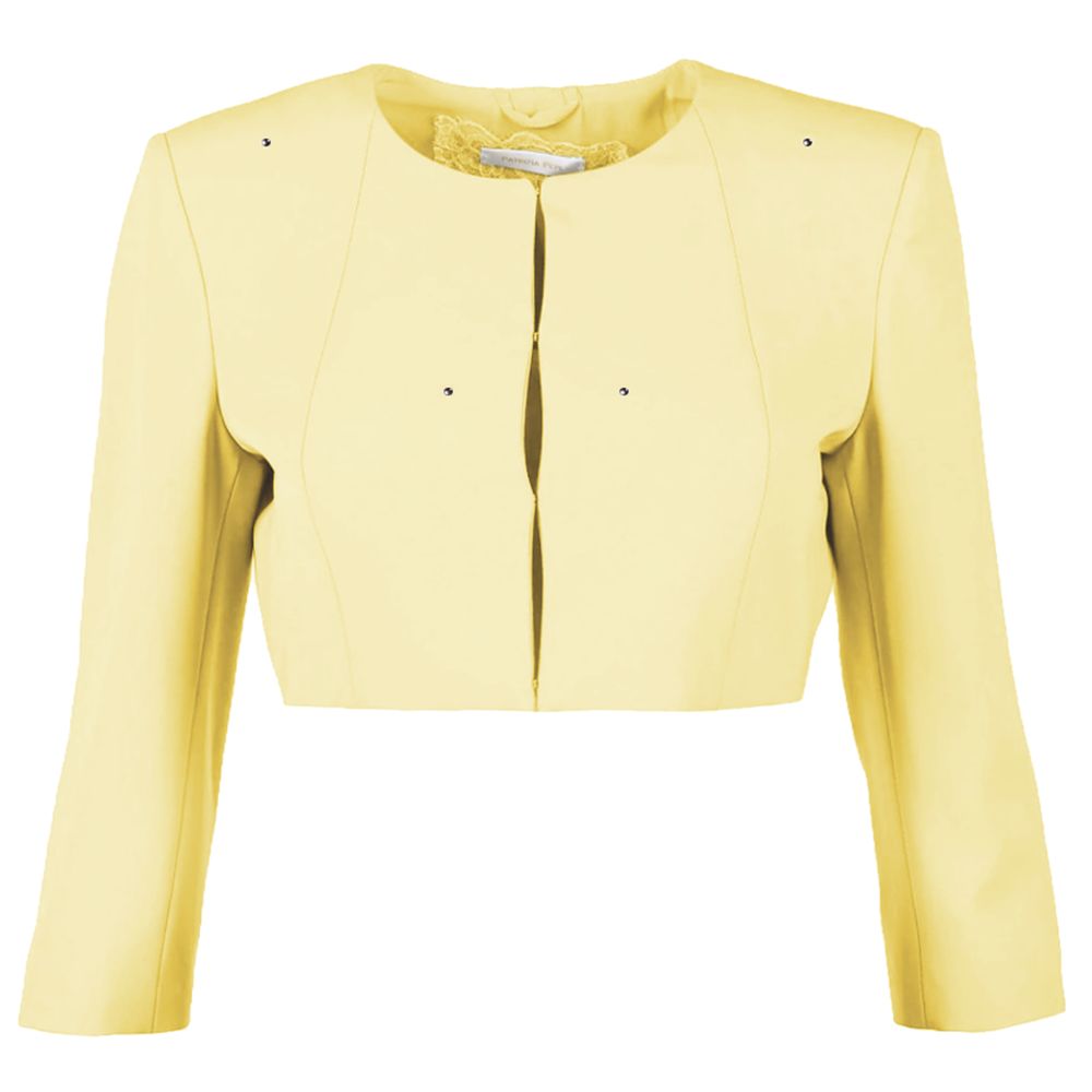 Patrizia Pepe Yellow Polyester Women's Short Jacket