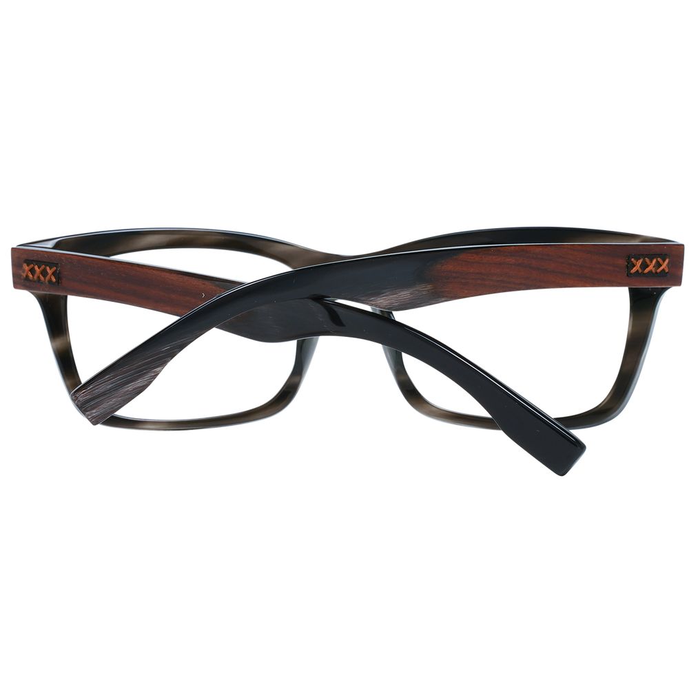 Ermenegildo Zegna Gray Acetate, Wood & Horn Glasses (Frames)