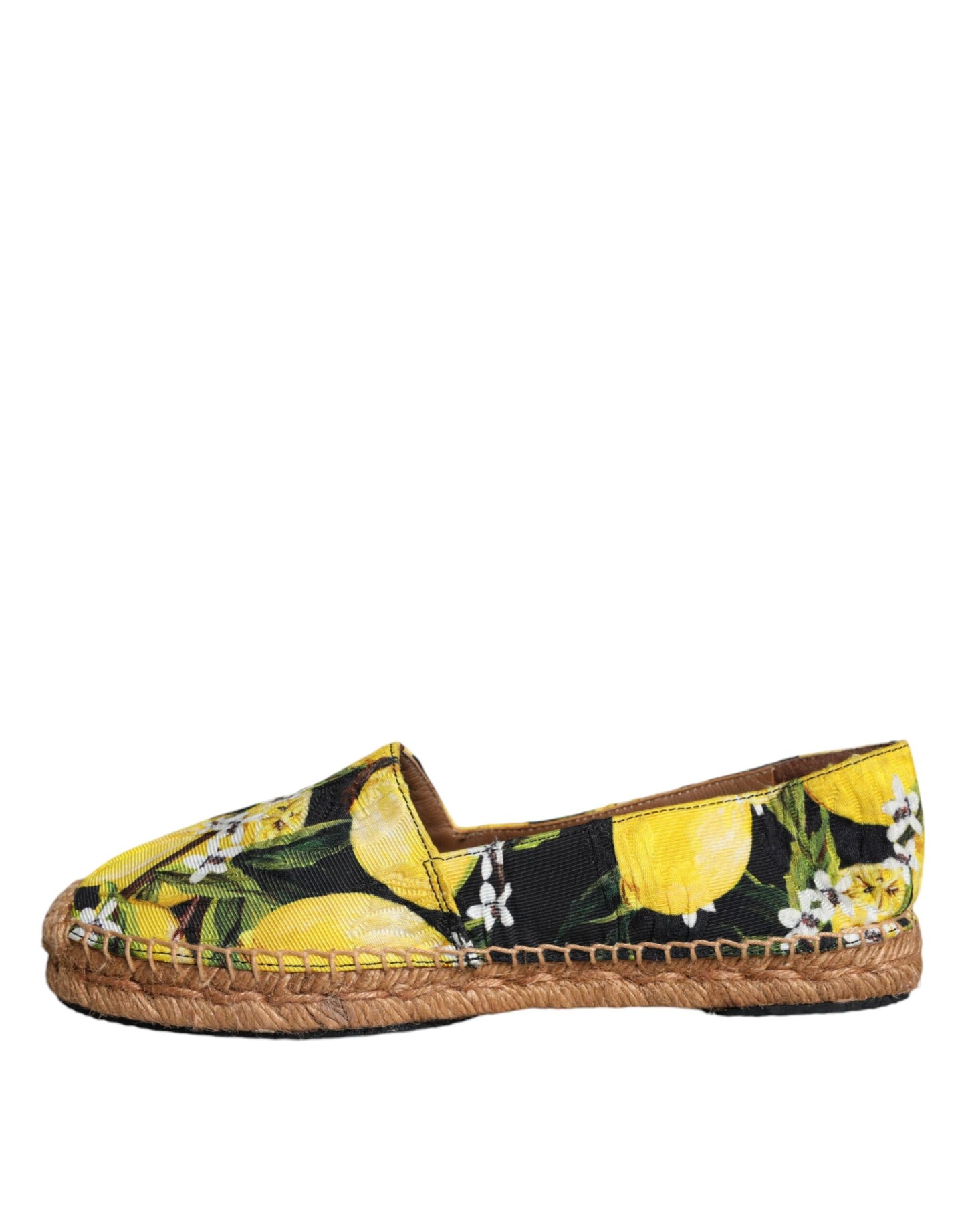 Dolce & Gabbana Multicolor Lemon Slip On Espadrilles Shoes