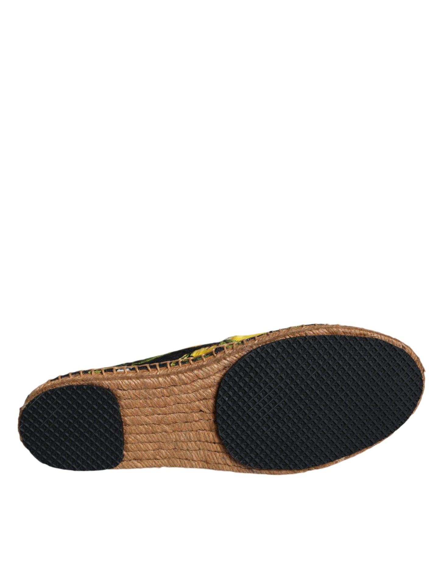 Dolce & Gabbana Multicolor Lemon Slip On Espadrilles Shoes