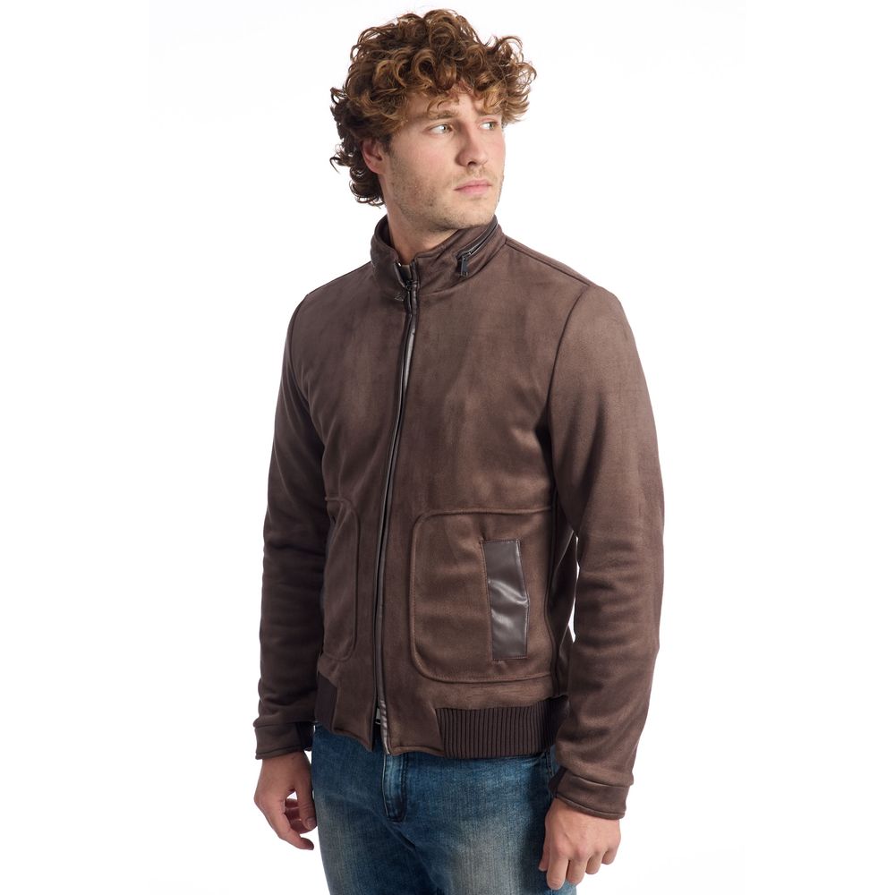 Roberto Pepe Luxury Brown Ecomontone Men Jacket