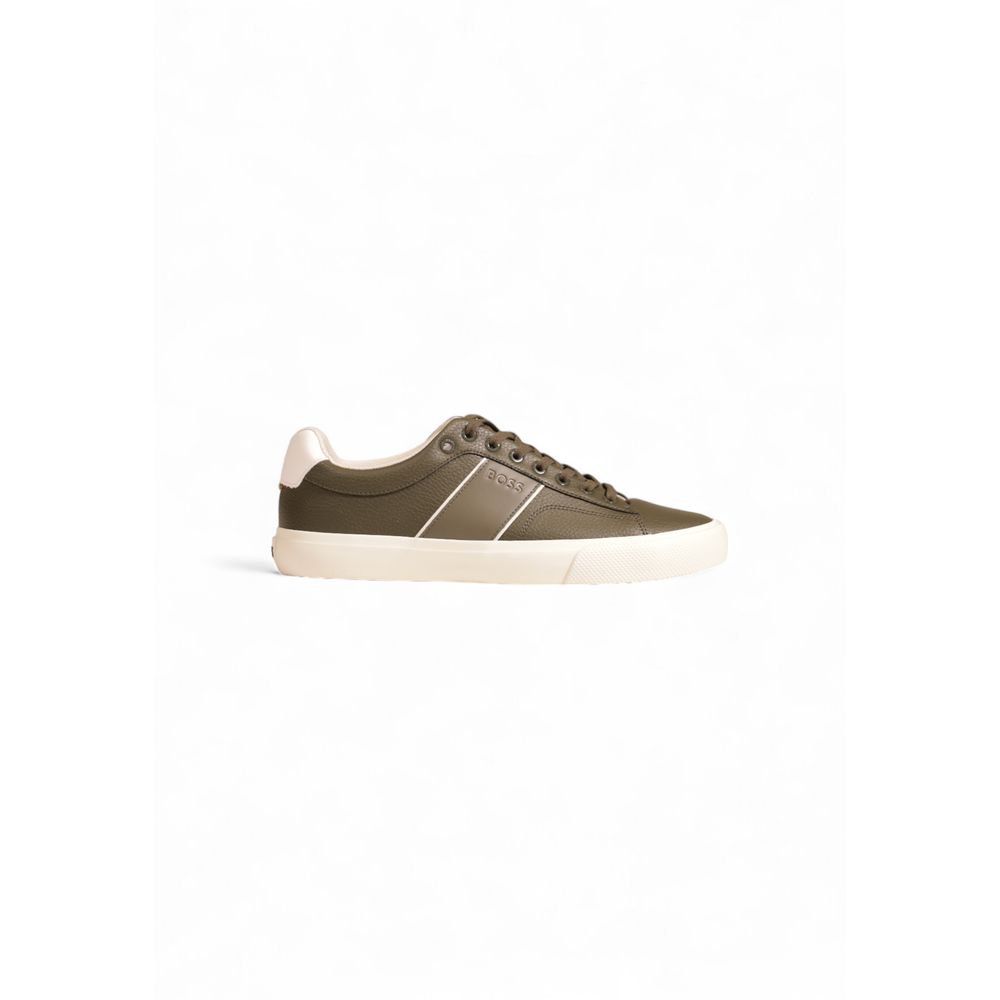 Hugo Boss Green Leather Sneaker