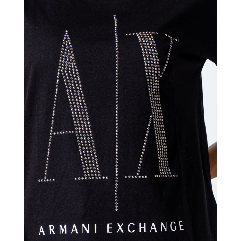 Armani Exchange Black Cotton Tops & T-Shirt