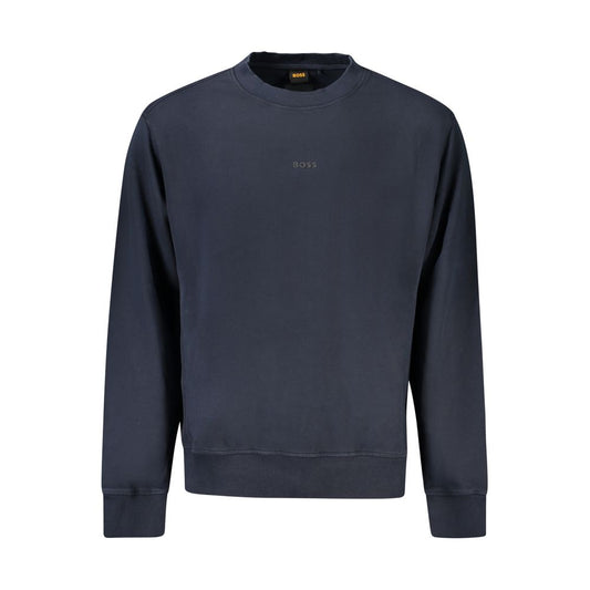 Hugo Boss Blue Cotton Men Sweater