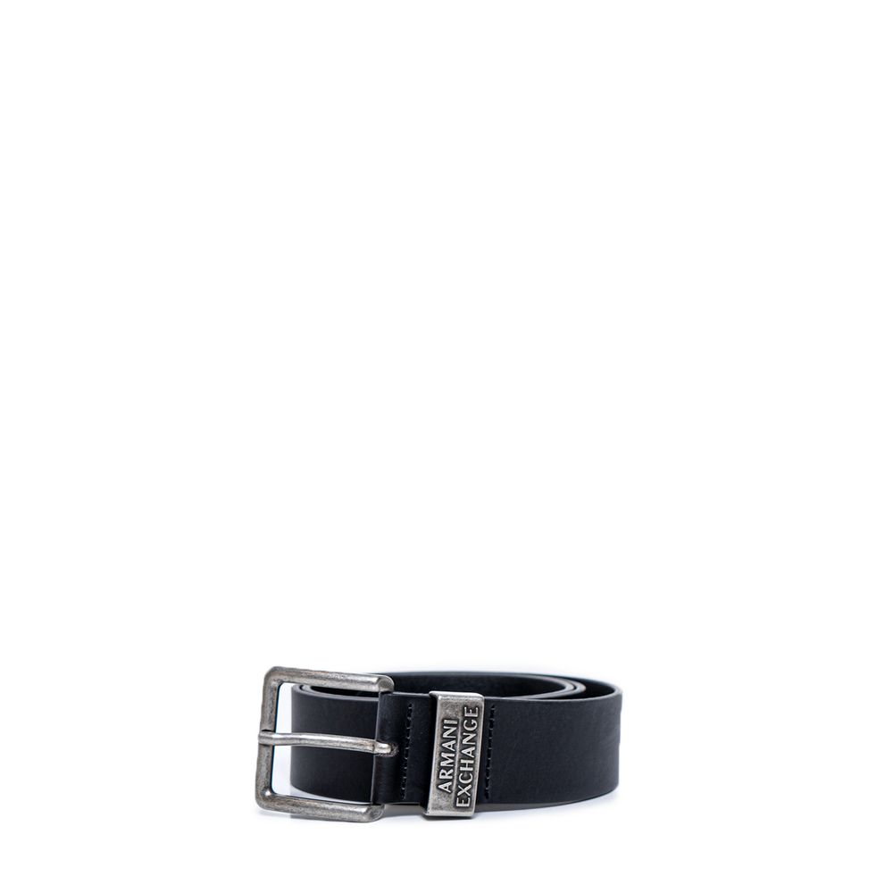 Armani Exchange Black Leather Belt