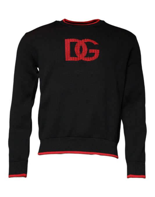 Dolce & Gabbana Black DG Logo Crew Neck Sweatshirt Sweater