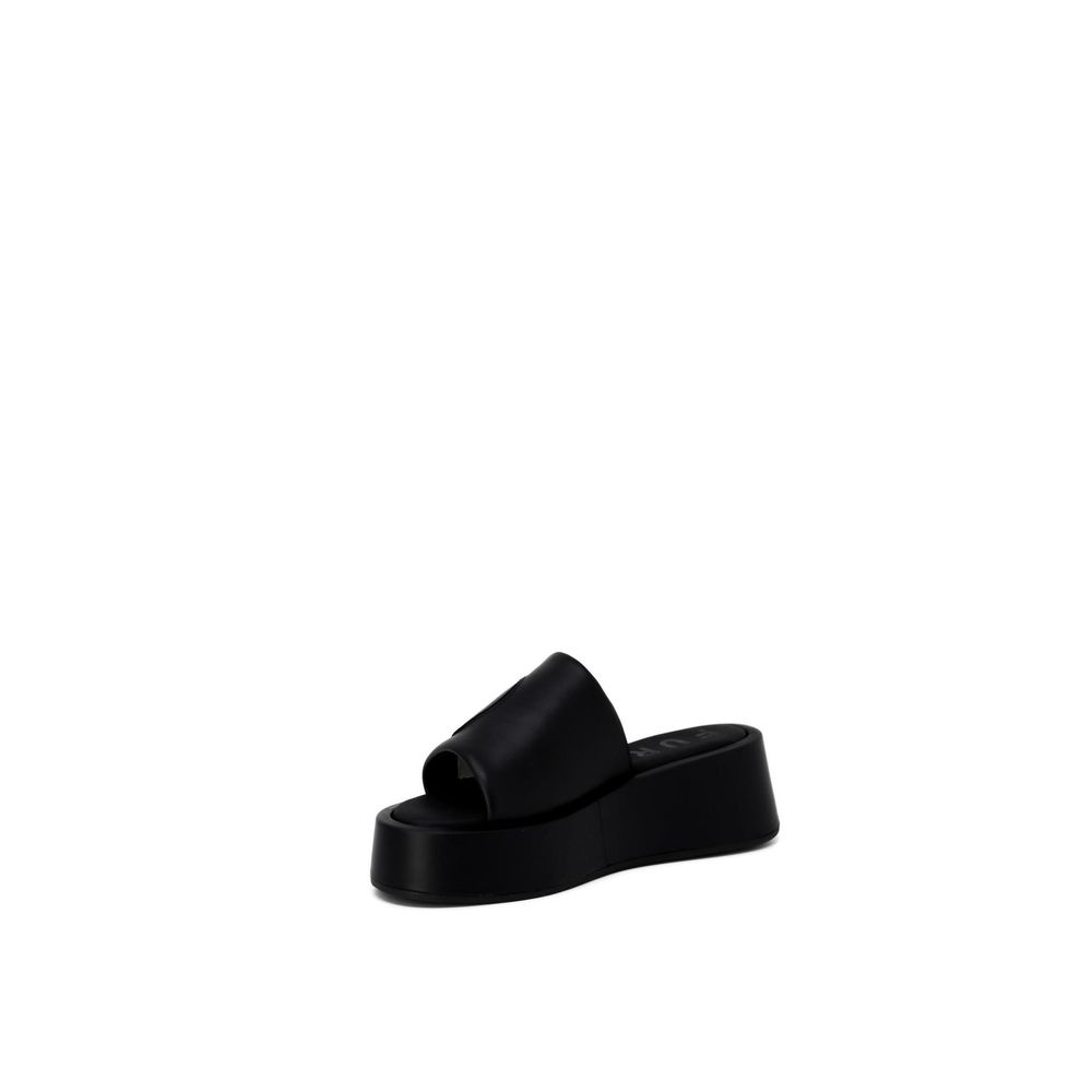 Furla Black Leather Sandal