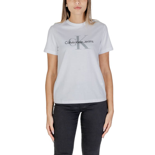 Calvin Klein Jeans White Cotton Tops & T-Shirt