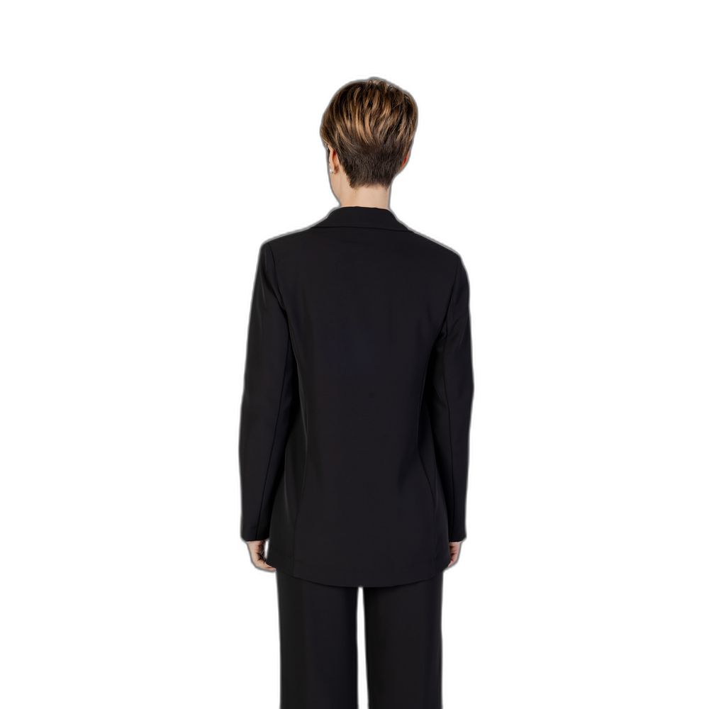 Sandro Ferrone Black Polyester Suits & Blazer