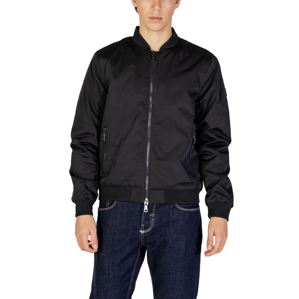 Gianni Lupo Black Polyester Jacket