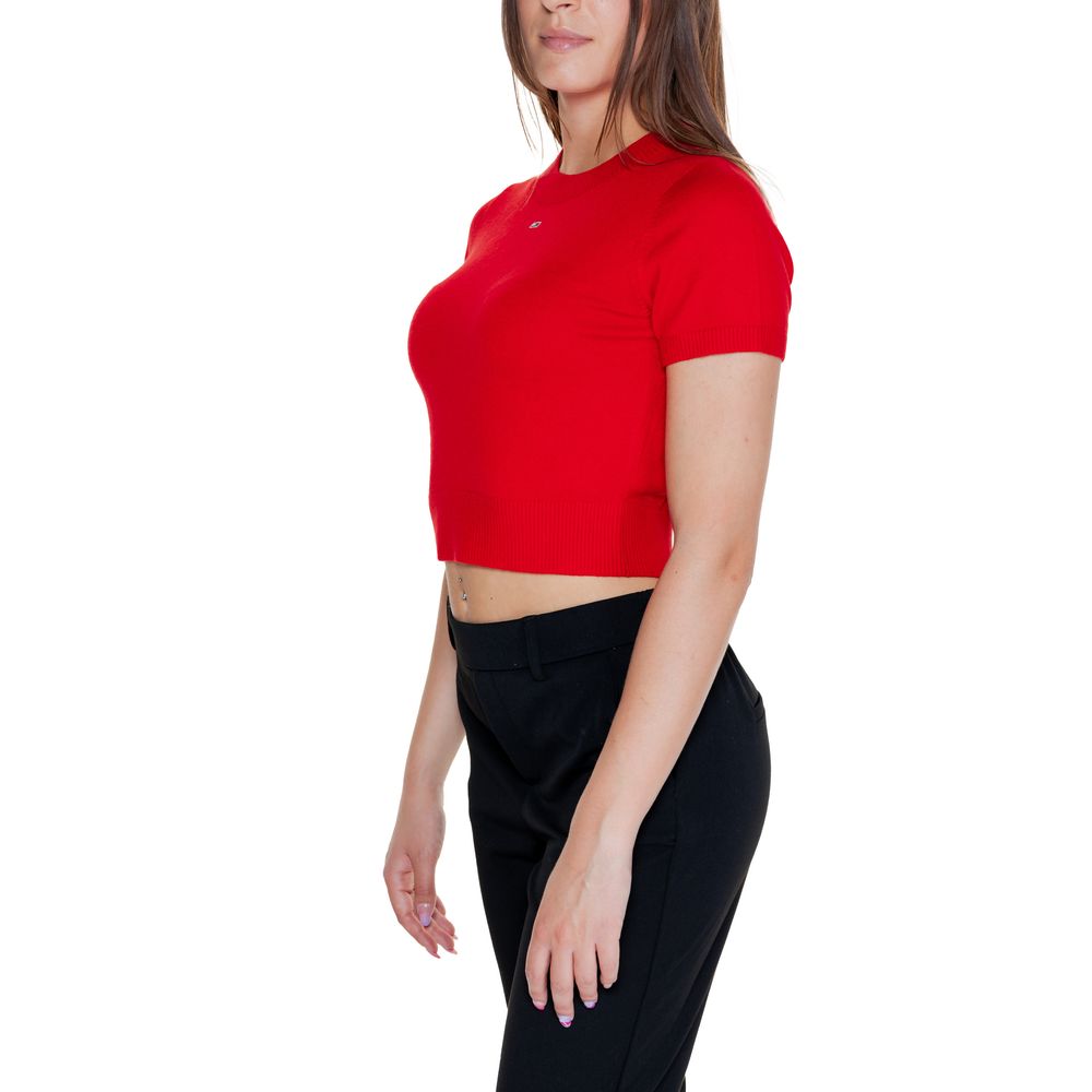 Tommy Hilfiger Jeans Red Organic Cotton Tops & T-Shirt