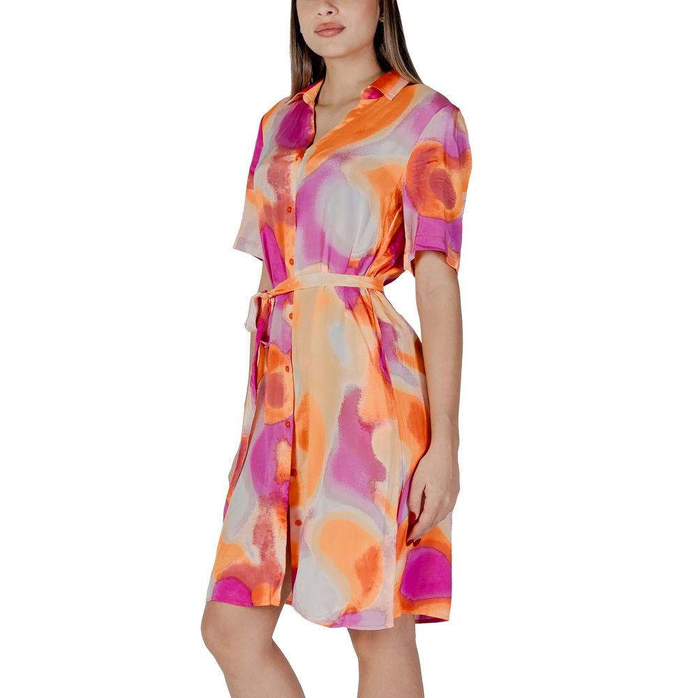 B.Young Orange Cotton Dress