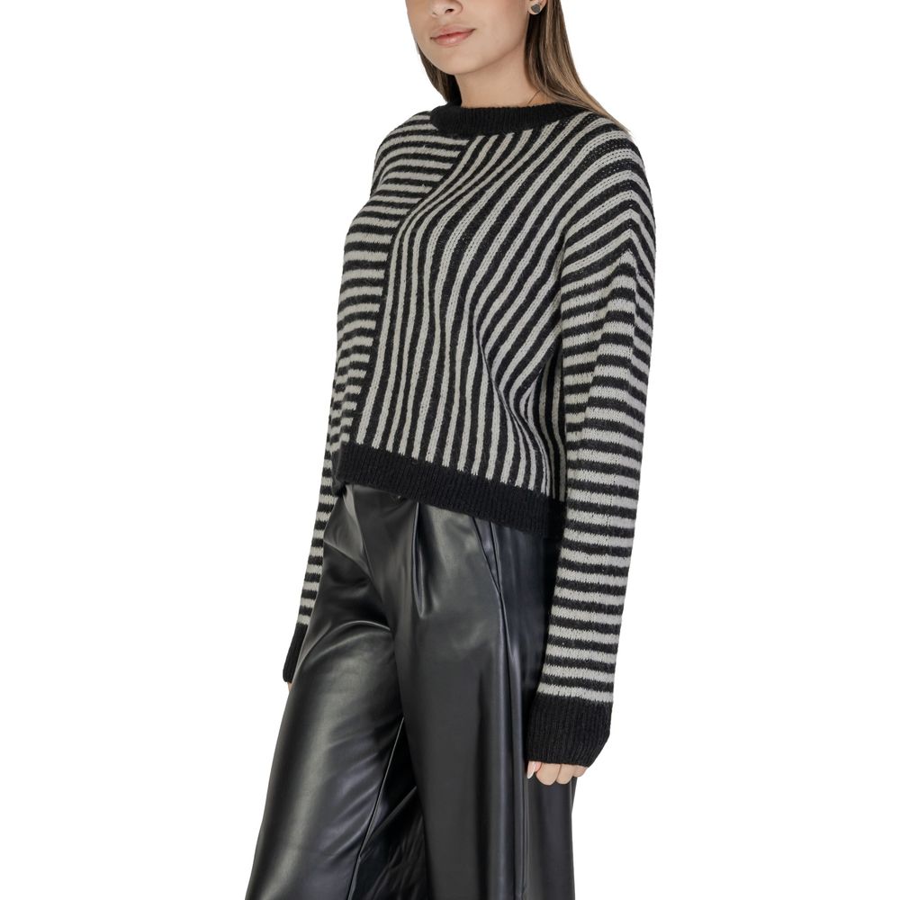 Vero Moda Black And White Recycled Polyester Sweater