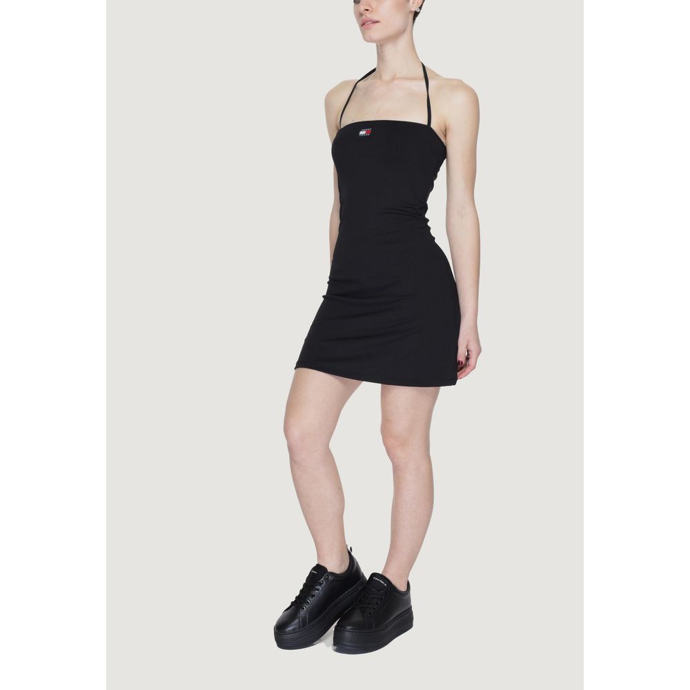 Tommy Hilfiger Jeans Black Recycled Polyester Dress