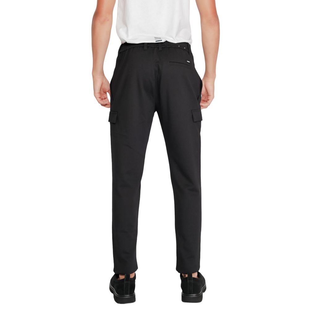 Calvin Klein Black Recycled Polyester Jeans & Pant