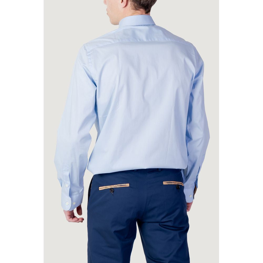 Alviero Martini Prima Classe Blue Cotton Shirt