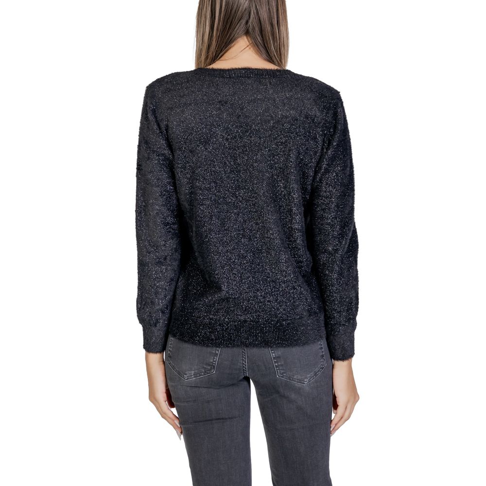 Sandro Ferrone Black Nylon Sweater