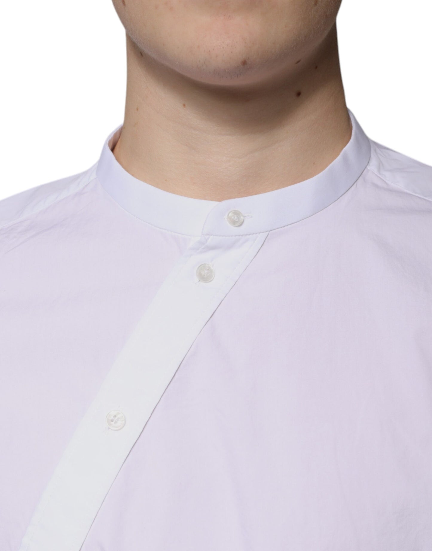 Dolce & Gabbana White Cotton Slim Fit MARTINI Dress Shirt