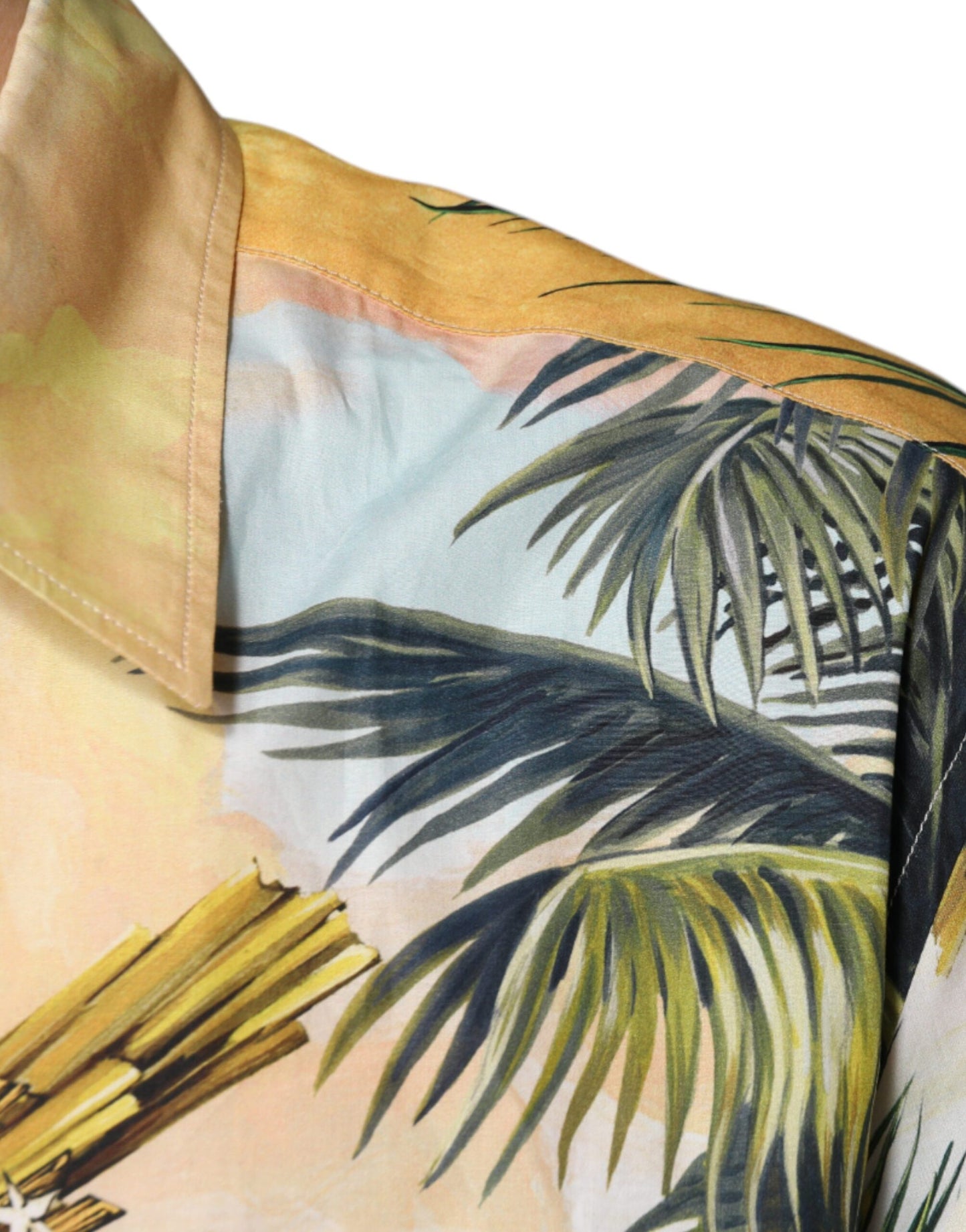 Dolce & Gabbana Multicolor Tropical Button Down Casual Shirt