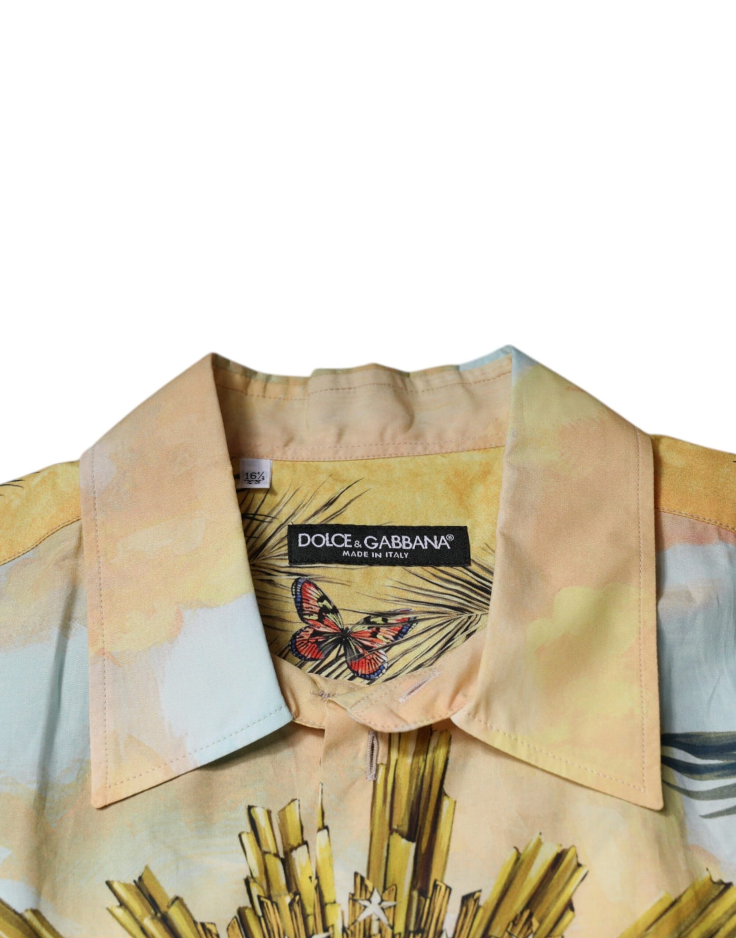 Dolce & Gabbana Multicolor Tropical Button Down Casual Shirt