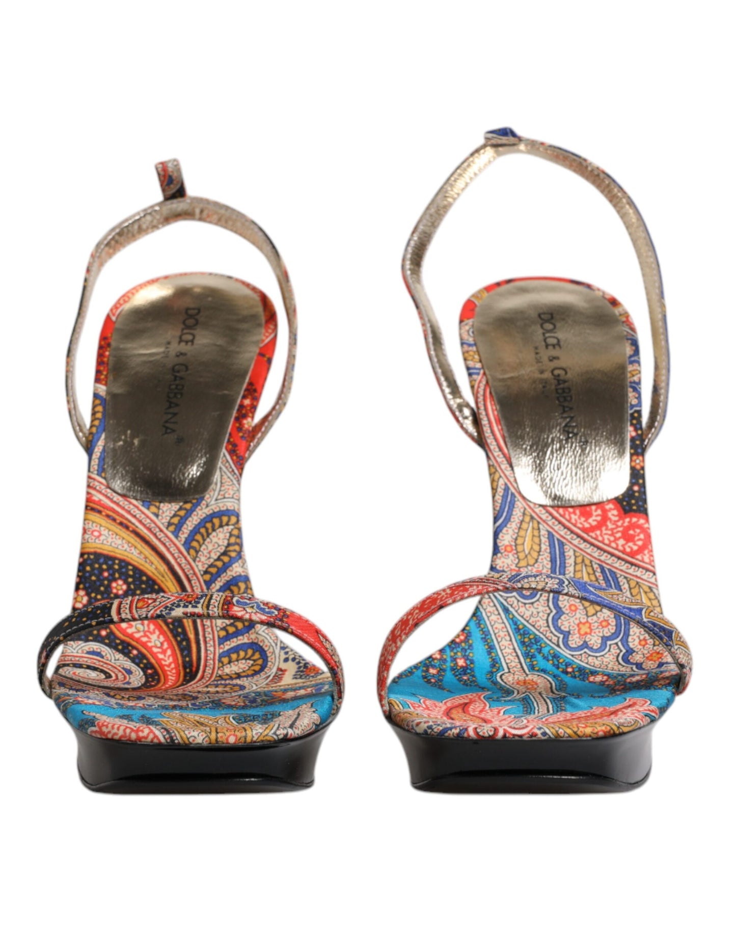 Dolce & Gabbana Multicolor Floral High Heels Sandals Shoes