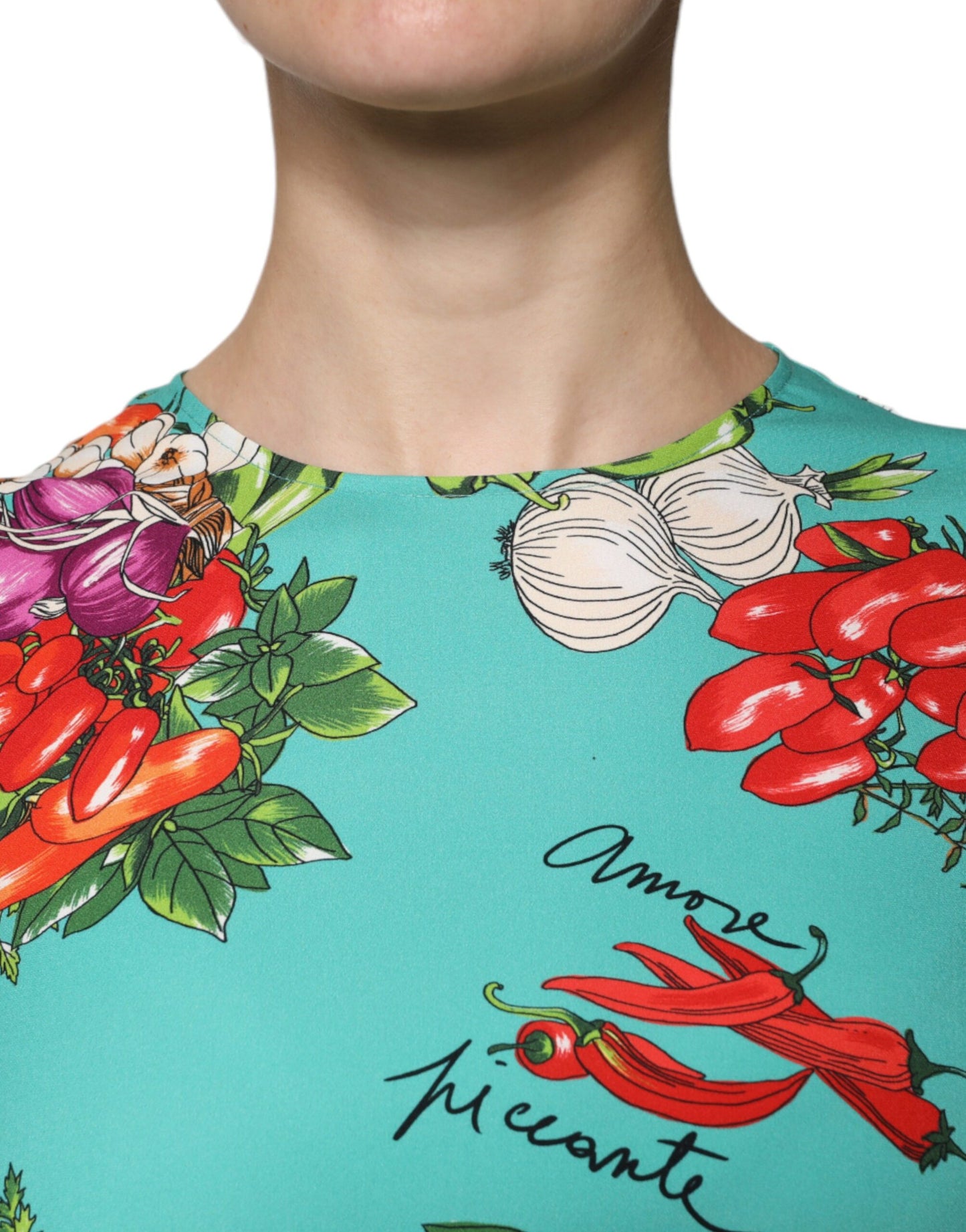 Dolce & Gabbana Multicolor Vegetables Sleeveless Tank Top