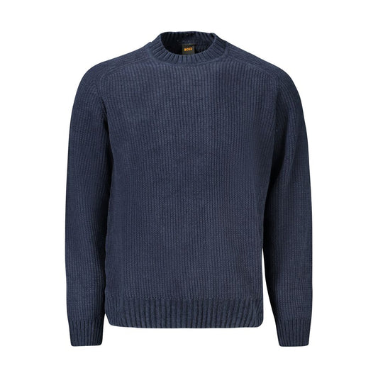 Hugo Boss Blue Cotton Sweater