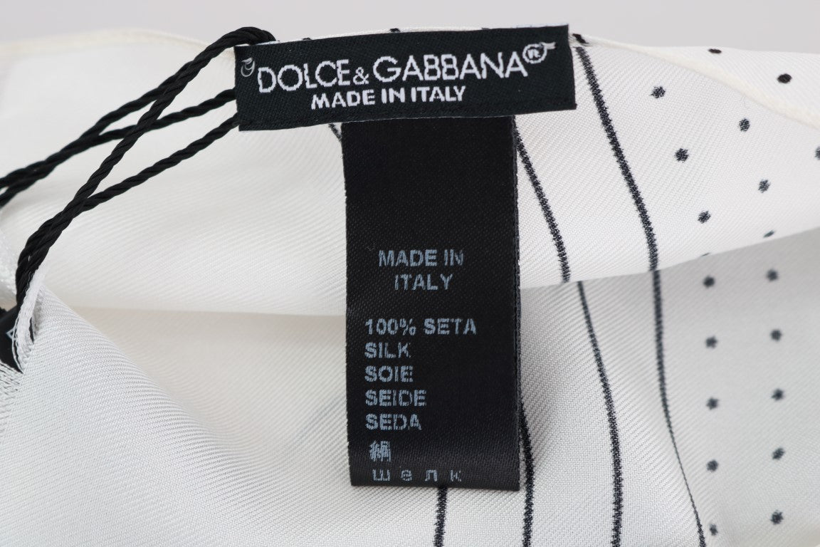 Dolce & Gabbana Elegant Silk Polka Dot Men's Scarf Wrap