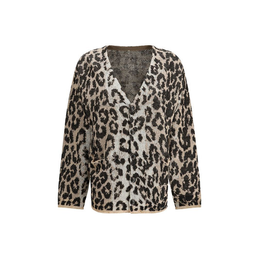 R13 Leopard Boyfriend Cardigan