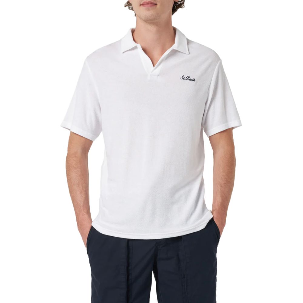 MC2 Saint Barth White Cotton Polo Shirt