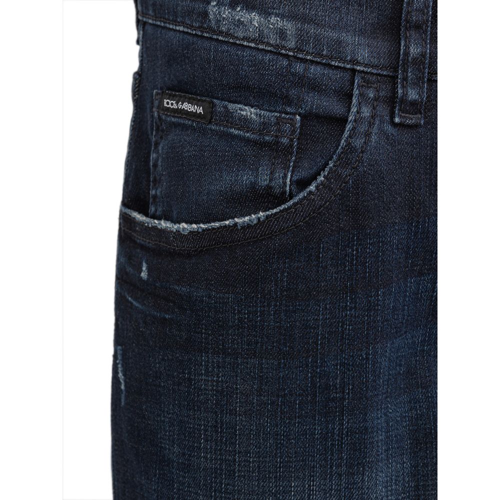 Dolce & Gabbana Blue Cotton Jeans & Pant