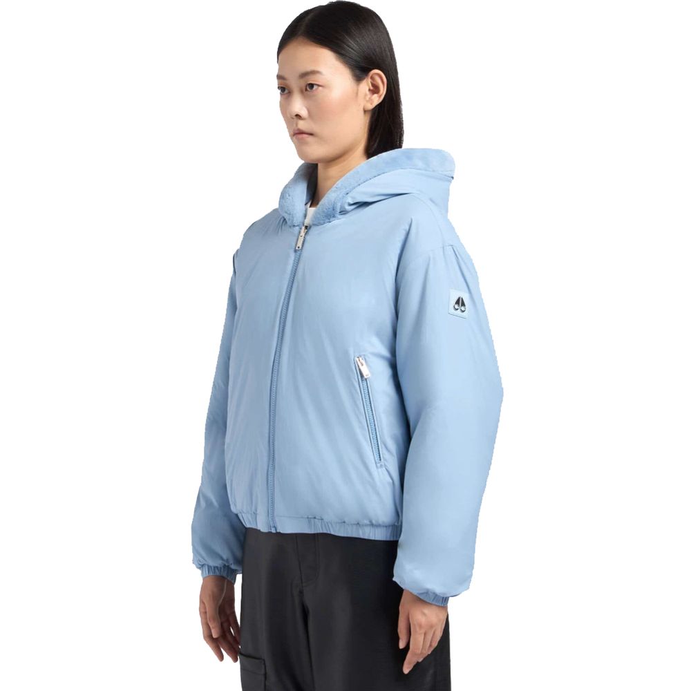 Moose Knuckles Light Blue Nylon Jackets & Coat