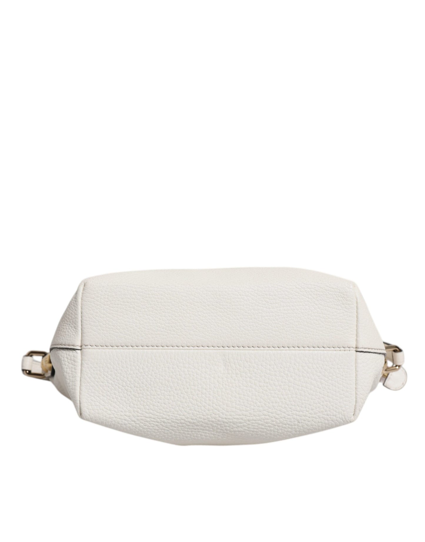 Dolce & Gabbana White Leather Top Handle Tote Crossbody Bag