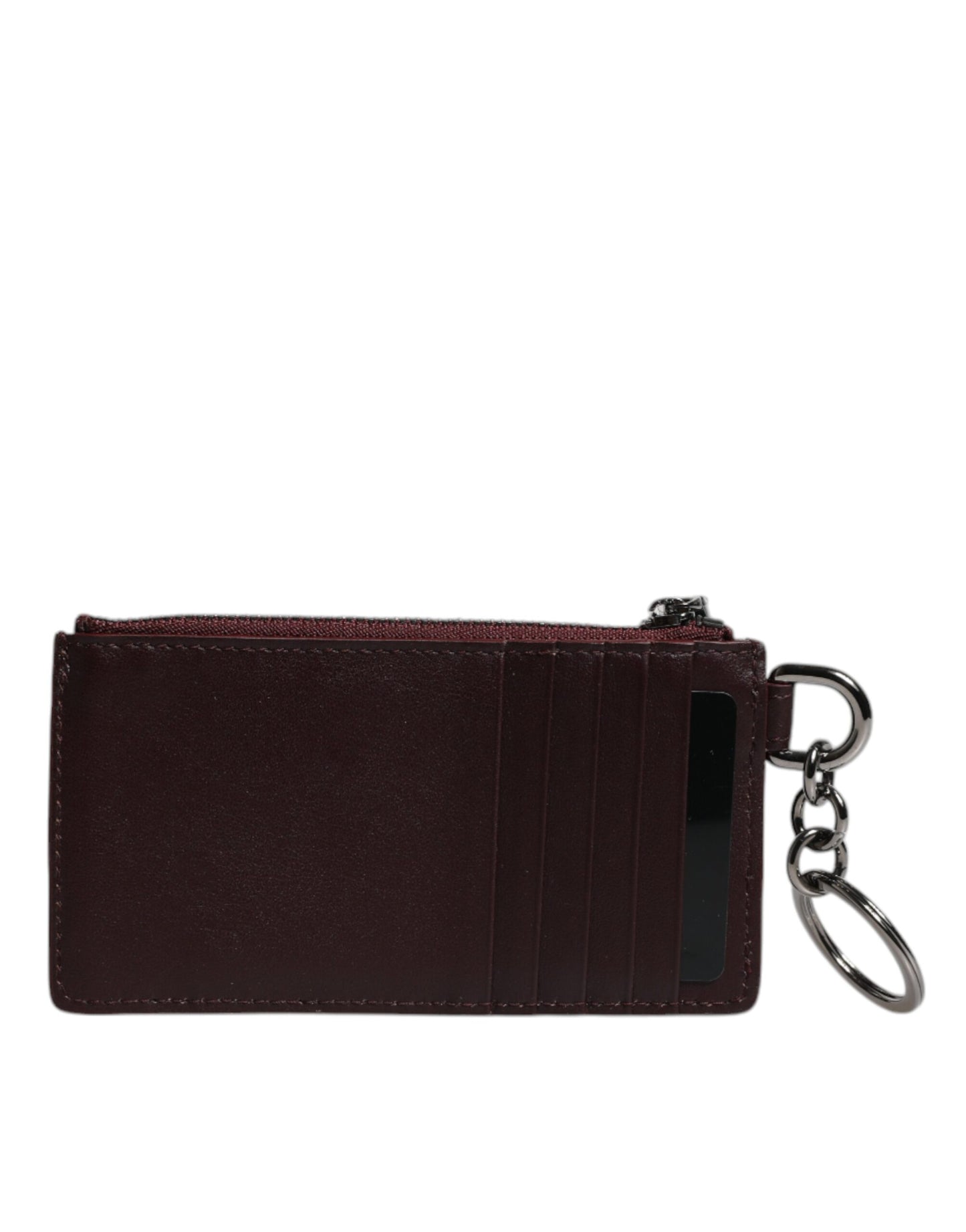 Dolce & Gabbana Brown Calfskin Leather DG Logo Card Holder Wallet