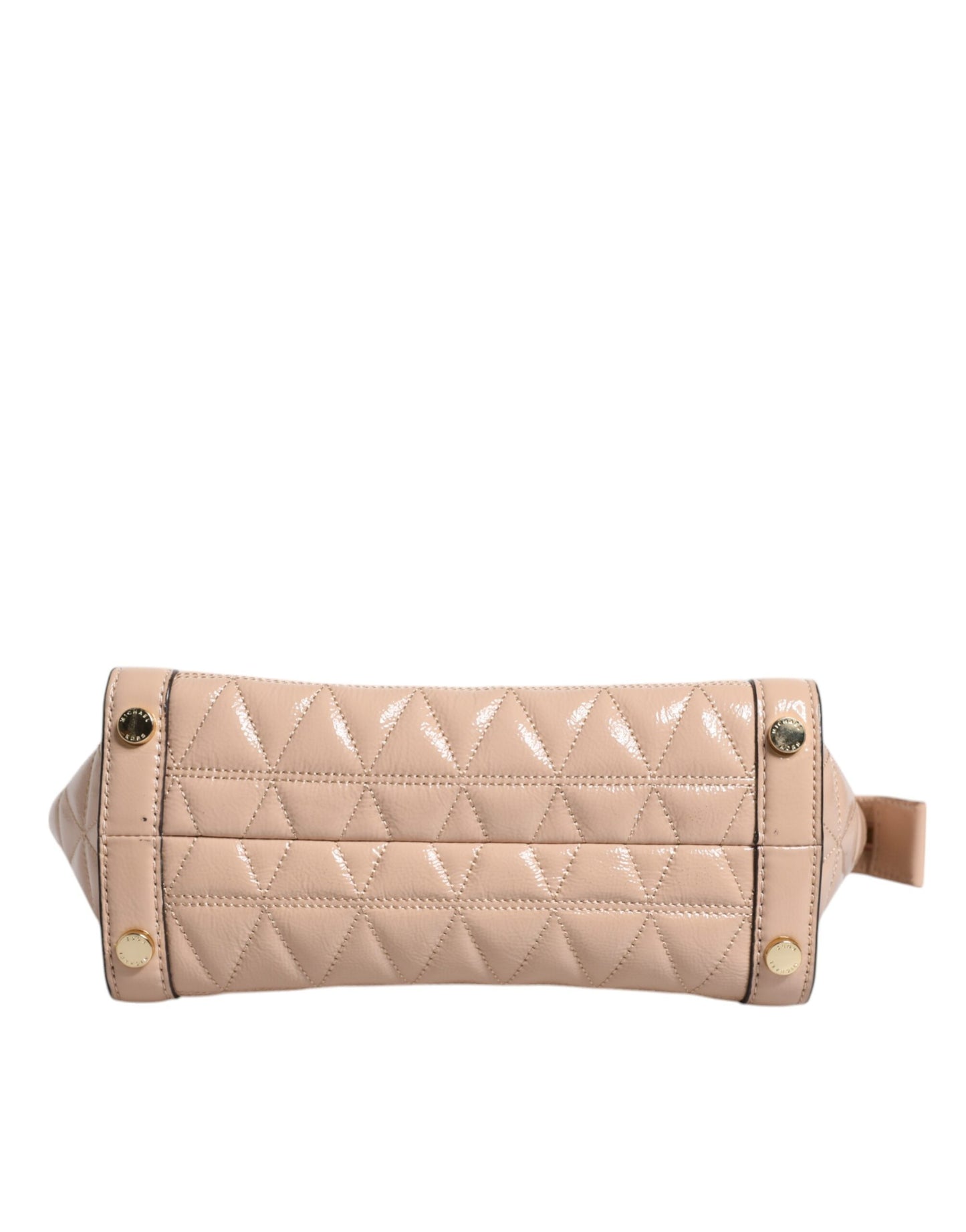 Michael Kors Peach Quilted Leather Logo Crossbody VIVIANNE Messenger Bag