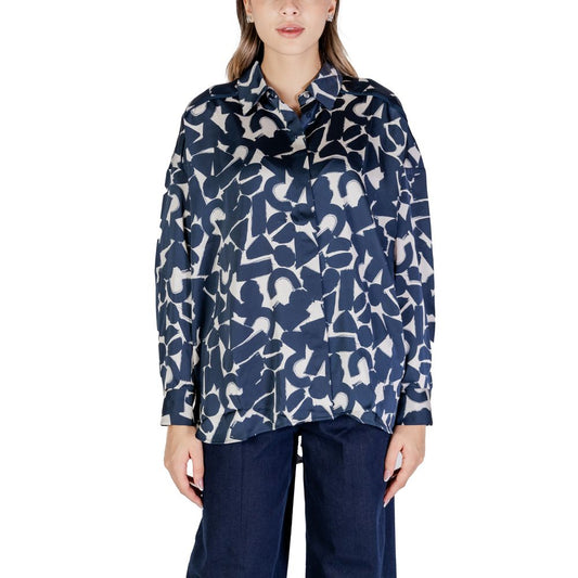 ICHI Blue Polyester Sweater