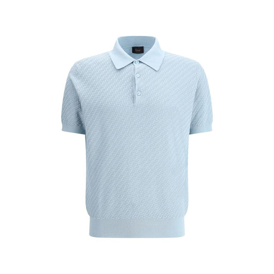 Brioni Polo Shirt with woven pattern.