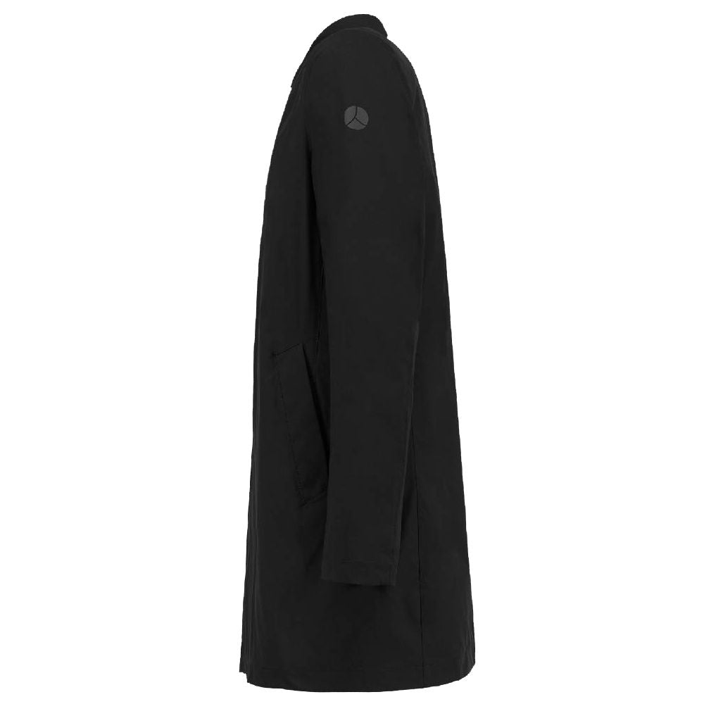 People Of Shibuya Black Polyester Men's Trench Coat