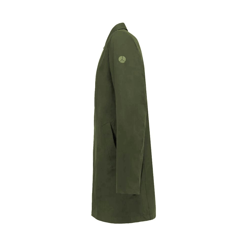 People Of Shibuya Green Recycled Polyester Men's Trench Coat